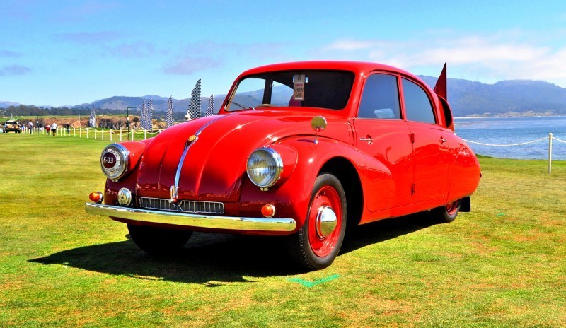 Car-Revs-Daily.com 1938 Tatra T97 Aerodynamic Sedan at Pebble Beach 2014 Concours 51