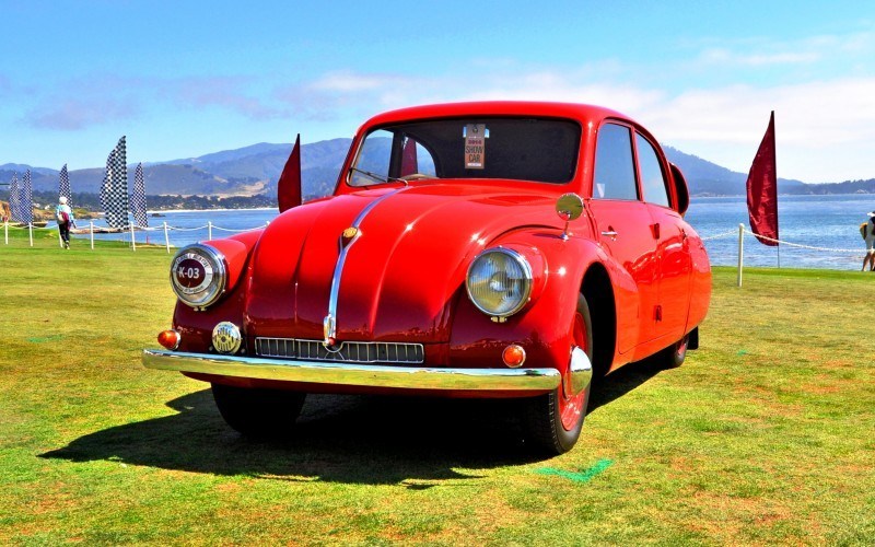 Car-Revs-Daily.com 1938 Tatra T97 Aerodynamic Sedan at Pebble Beach 2014 Concours 53