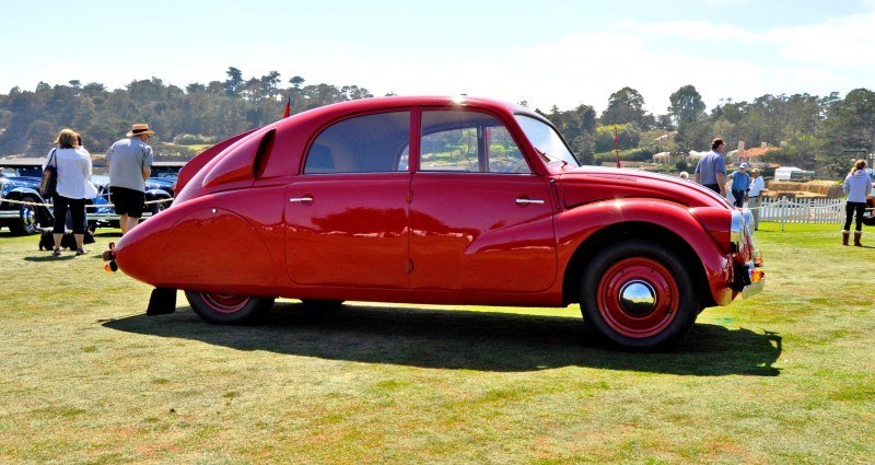 Car-Revs-Daily.com 1938 Tatra T97 Aerodynamic Sedan at Pebble Beach 2014 Concours 7