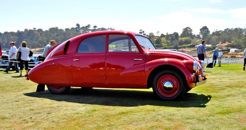 Car-Revs-Daily.com 1938 Tatra T97 Aerodynamic Sedan at Pebble Beach 2014 Concours 8