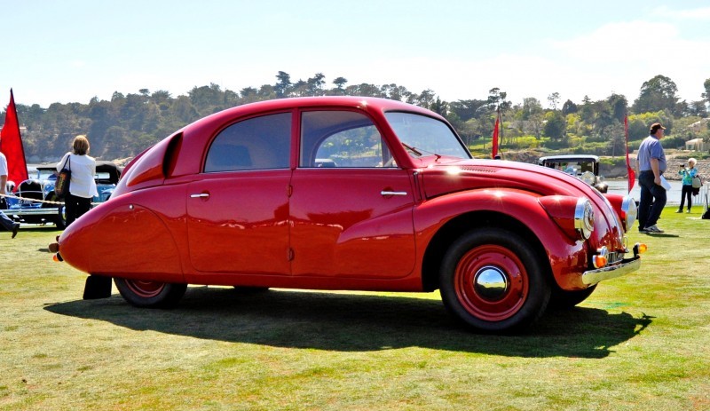 Car-Revs-Daily.com 1938 Tatra T97 Aerodynamic Sedan at Pebble Beach 2014 Concours 9