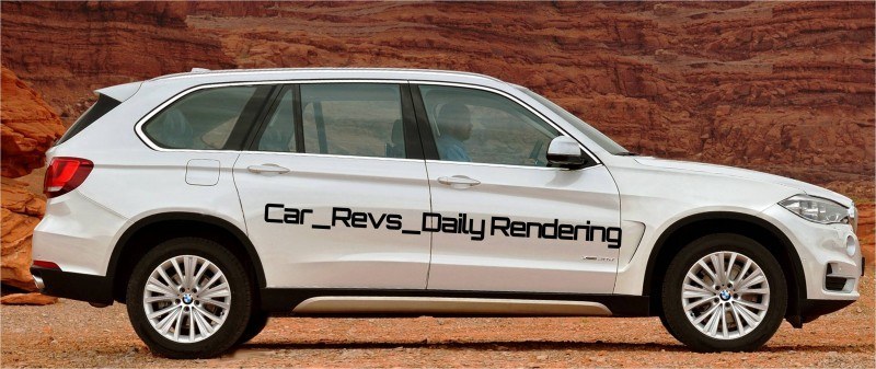 Car-Revs-Daily.com Digital Rendering of 2015 BMW X7 beside 2014 BMW X5 2