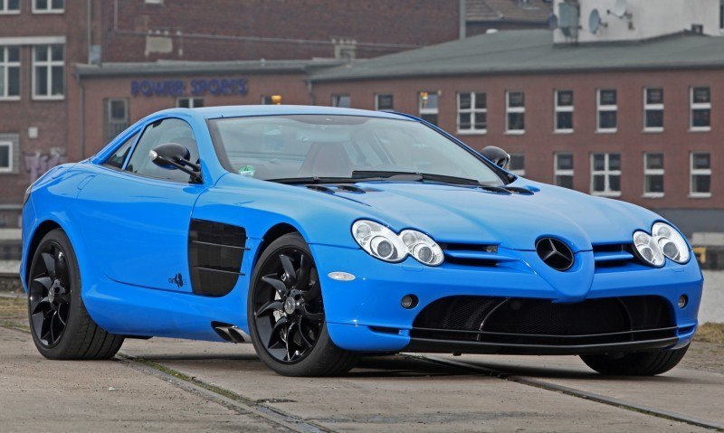 Cut48.de Adds Gloss to McLaren-Mercedes SLR With True Blue Foil Wrap 9