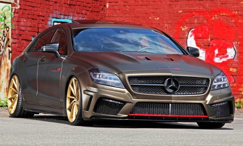 FOSTLA.de Foliation Designs A Wild Mercedes-Benz CLS in Metallic Gold Matte 1