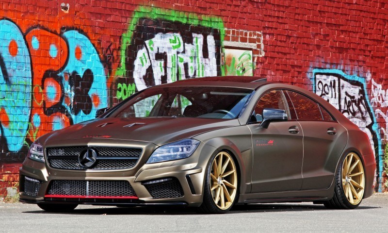 FOSTLA.de Foliation Designs A Wild Mercedes-Benz CLS in Metallic Gold Matte 15