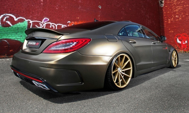 FOSTLA.de Foliation Designs A Wild Mercedes-Benz CLS in Metallic Gold Matte 2