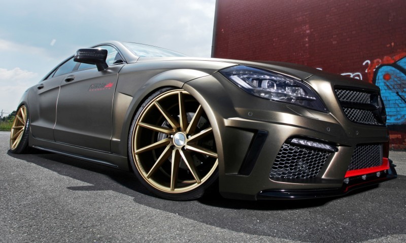 FOSTLA.de Foliation Designs A Wild Mercedes-Benz CLS in Metallic Gold Matte 5