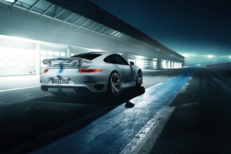 TECHART_for_Porsche_911_Turbo_models_white_3_4_rear2