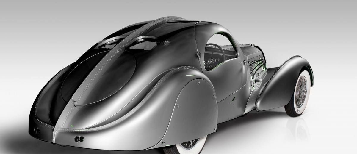 1935 Bugatti Aerolithe - Digital Colorizer