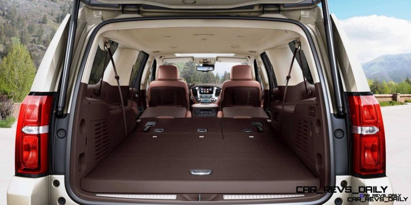 2015 Chevrolet Suburban Interior featuring Power Fold Flat Seats