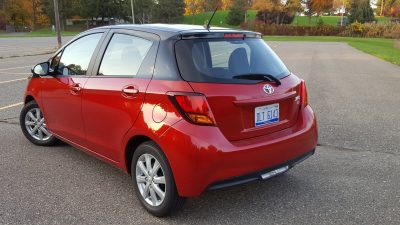 Toyota Yaris rear side angle