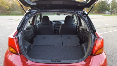 Toyota Yaris rear seats folded down