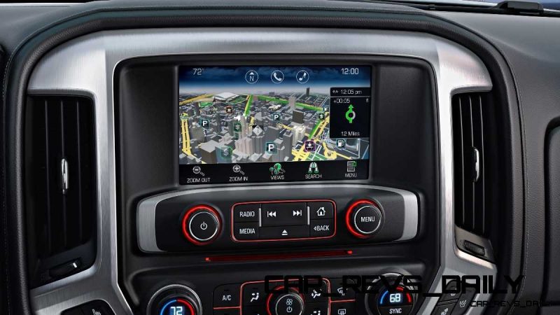 2014 GMC Sierra SLT Interior Color Touch Radio with Navigation detail