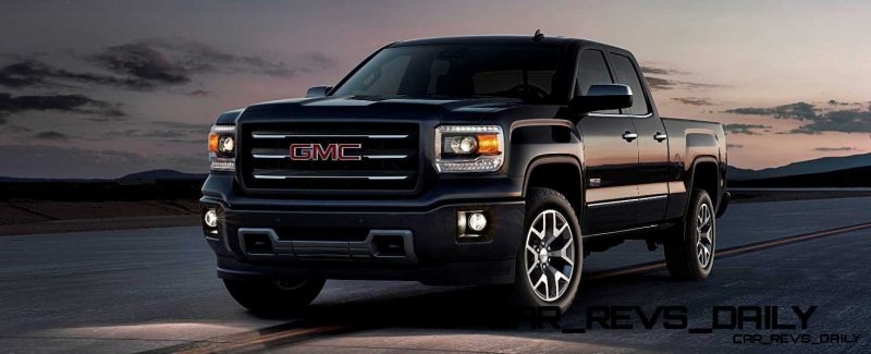 2014 GMC Sierra All Terrain  Double Cab Front Three Quarter in Iridium Metallic - on location