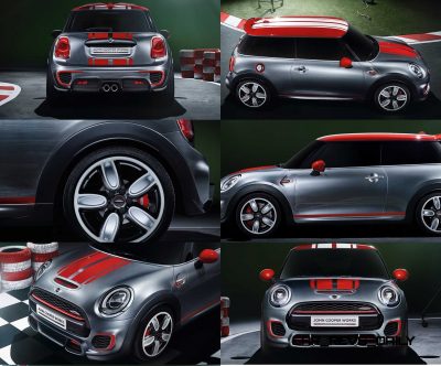 2015 MINI Cooper JCW Concept Brushed-Alloy Paints Hot Bod 15-tile