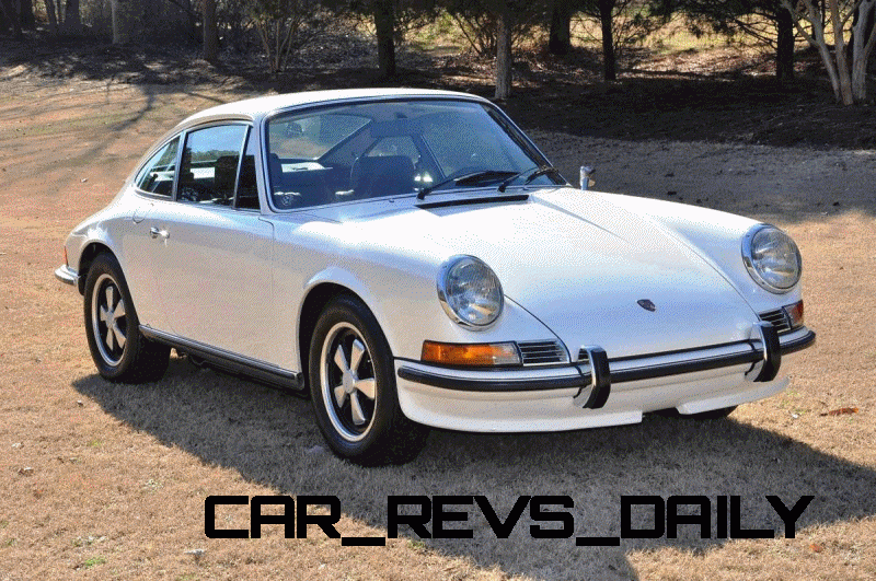 CarRevsDaily - White 72 Porsche 911S - Animated GIF