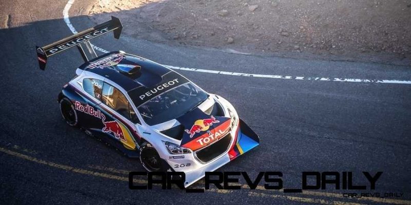 Sebastien Loeb Performs during the test session with the Peugeot 208 T16 pikes peak in Colorado, USA,  on June 9th, 2013