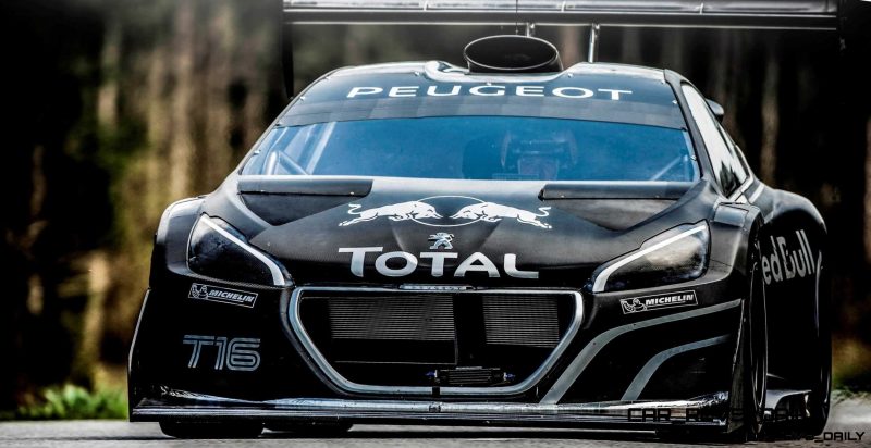 Sebastien Loeb performs during a run  in the first test track at the Peugeot test center in La Ferté-Vidame, France,  on April 18th, 2013