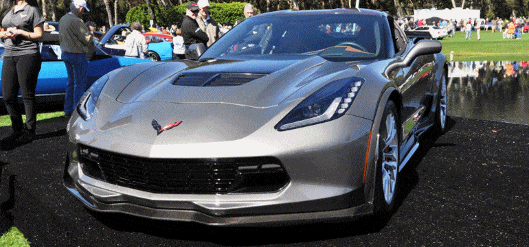 2015 Z06 -- First Outdoor Showing -- Forthcoming Chevrolet Corvette Track Monster Holds Still GIF 2