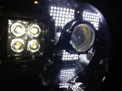 DIY LED Headlights v70 indoor pair testing_8170828533_l