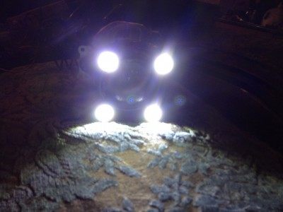 DIY LED Headlights v80 testing quad 3W white points_8185583015_l