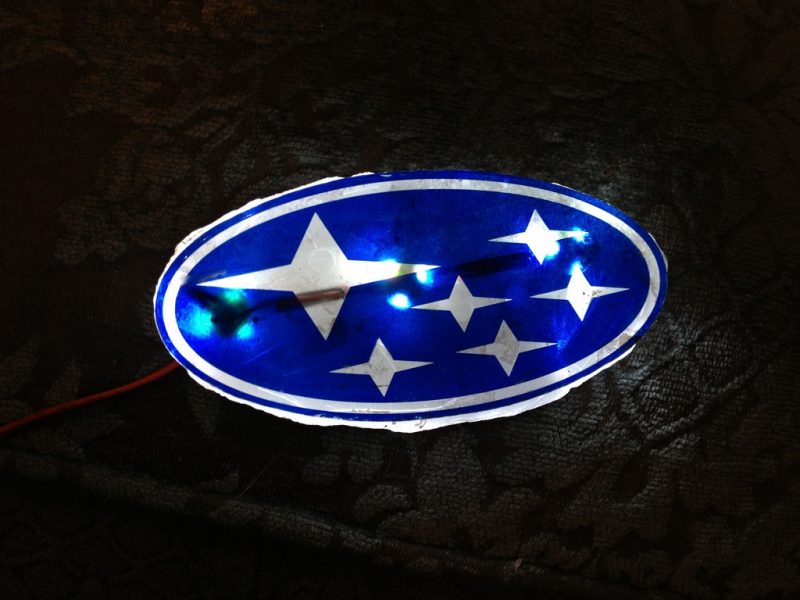 DIY LED Subaru stars emblem_8159089235_l