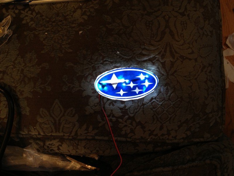 DIY LED Subaru stars emblem_8159089823_l