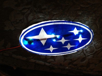 DIY LED Subaru stars emblem_8159121112_l