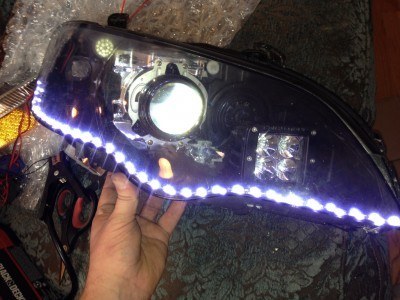 DIY headlights project - tried out a double layer of_8007333604_l