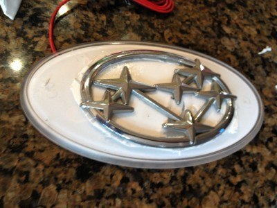 subaru DIY LED badge - indoor testing - emblem comparisons_8072290755_l