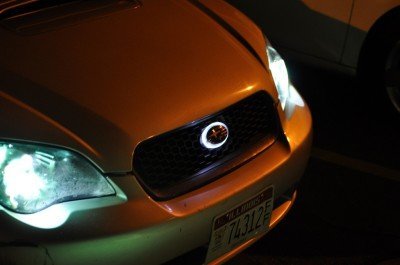 subaru legacy gt DIY led headlights and emblem_8215403729_l