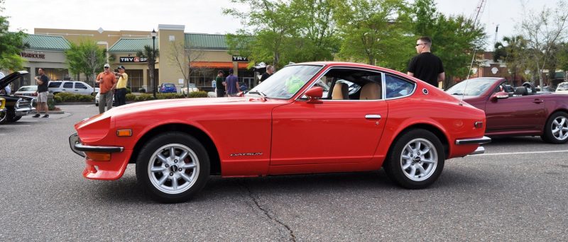 Classic Sports Car Showcase -- Datsun 240Z at Cars & Coffee -- Immaculate in 30 Glowing Orange Photos 12