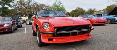 Classic Sports Car Showcase -- Datsun 240Z at Cars & Coffee -- Immaculate in 30 Glowing Orange Photos 3