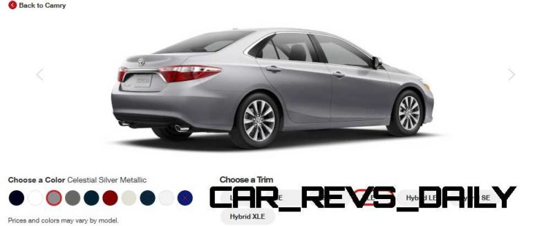 2015 Toyota Camry XLE Colors 11