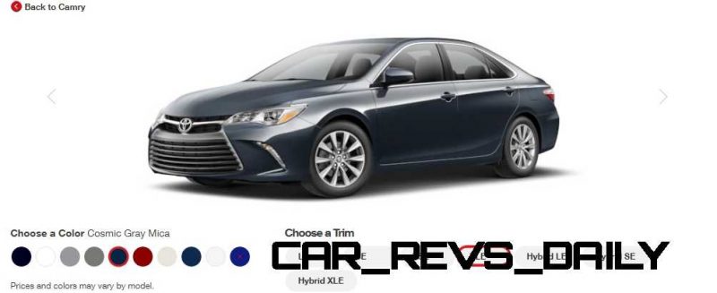 2015 Toyota Camry XLE Colors 18