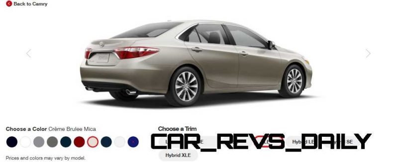 2015 Toyota Camry XLE Colors 30