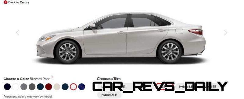 2015 Toyota Camry XLE Colors 36