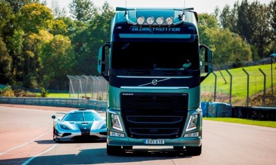 Fifth Gear's Tiff Needell Presents - Volvo FH Truck vs Koenigsegg One1 11