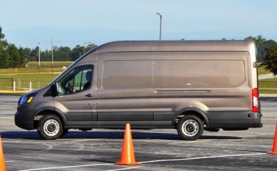 HD Track Drive Review - 2015 Ford Transit PowerStroke Diesel High-Roof, Long-Box Cargo Van 12