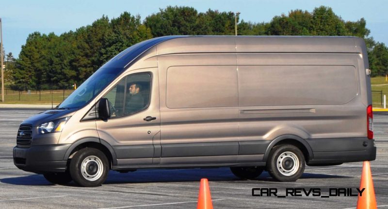 HD Track Drive Review - 2015 Ford Transit PowerStroke Diesel High-Roof, Long-Box Cargo Van 16