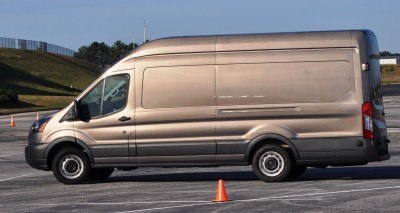 HD Track Drive Review - 2015 Ford Transit PowerStroke Diesel High-Roof, Long-Box Cargo Van 17