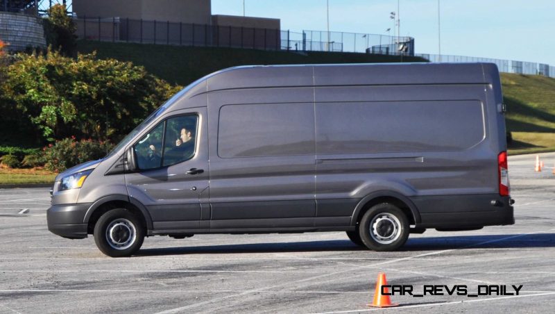 HD Track Drive Review - 2015 Ford Transit PowerStroke Diesel High-Roof, Long-Box Cargo Van 19