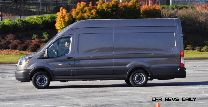 HD Track Drive Review - 2015 Ford Transit PowerStroke Diesel High-Roof, Long-Box Cargo Van 21