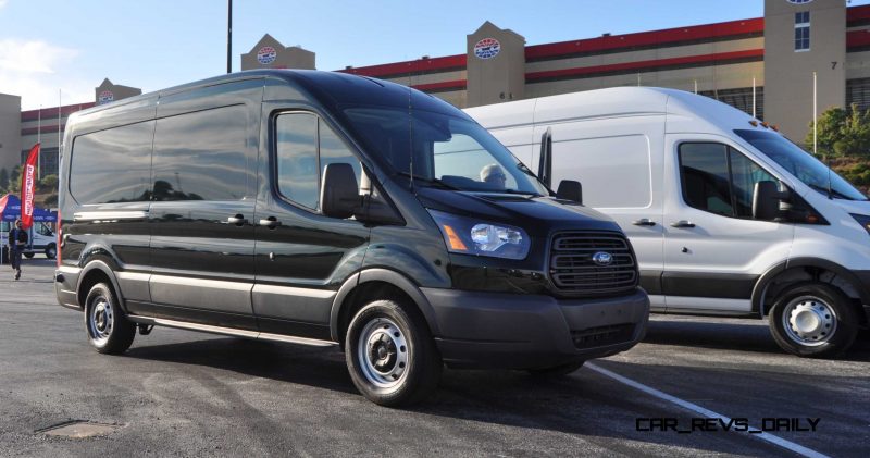 HD Track Drive Review - 2015 Ford Transit PowerStroke Diesel High-Roof, Long-Box Cargo Van 7