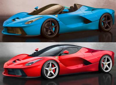 LaFerrari Roadster vs McLaren P1 Spider 5-vert