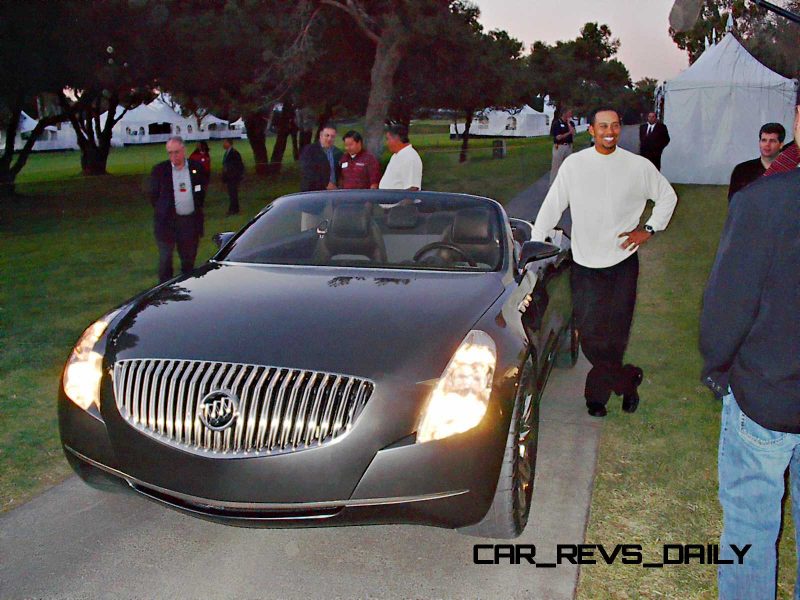 Tiger Woods With The New Buick Velite Concept