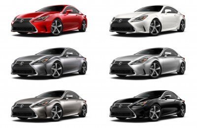 2015 Lexus RC350 Colors Visualizer + F Sport vs Standard 8-tile