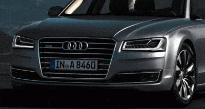 2015 Audi A8 LED headlight Animation GIF2