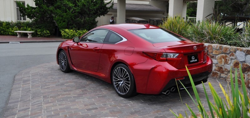 2015 Lexus RC-F in Red at Pebble Beach 30