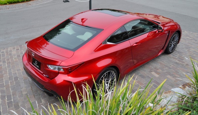 2015 Lexus RC-F in Red at Pebble Beach 53